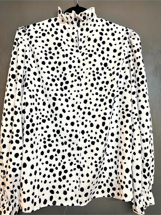 Tops - Women's Long Sleeve Animal Print Blouse